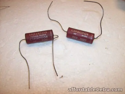 1st picture of 5 x NOS 50,s vintage solar sealdtite red capacitor .002 1600 volts tone ajax cde For Sale in Cebu, Philippines