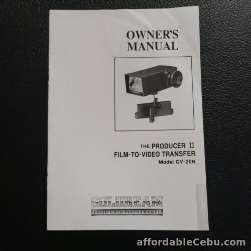 1st picture of Goldbeam producer 2 film to video transfer gv20n-owner's manual booklet For Sale in Cebu, Philippines