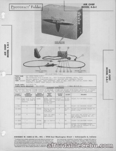1st picture of 1946 AIR CHIEF 4-B-1 UNIVERSAL AUTO CAR RADIO SERVICE MANUAL PHOTOFACT SCHEMATIC For Sale in Cebu, Philippines