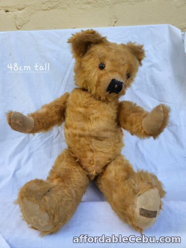 1st picture of Antique vintage mohair Merrythought Teddy Bear 1930s with label 46cm For Sale in Cebu, Philippines
