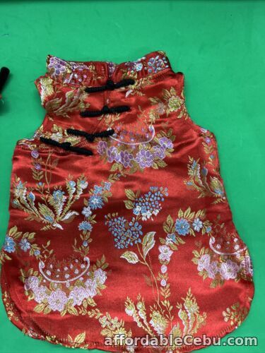 1st picture of Build A Bear Chinese Silk Cheongsam With Matching Hair Piece (See Pull In Photo) For Sale in Cebu, Philippines