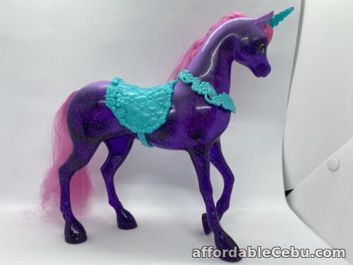 1st picture of Mattel Barbie Dreamtopia Unicorn Horse 2015 Purple Glitter Pink Hair & Saddle For Sale in Cebu, Philippines