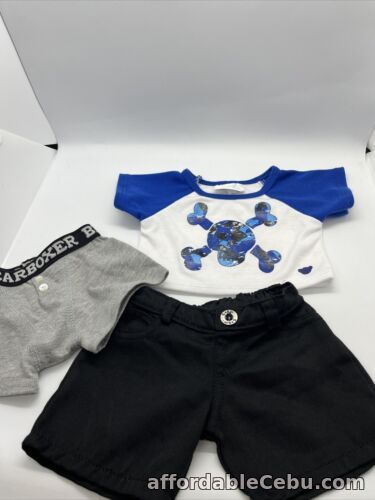 1st picture of Build A Bear Scull And Crossbones Top, Black Pants And Grey Boxers For Sale in Cebu, Philippines