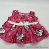 Build A Bear Hello Kitty Pink Satin And Sequin Dress With White Belt And Bow