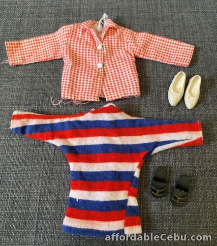 1st picture of Vintage SINDY Weekender Top 1965 CHECK SHIRT 1963 Cindy DOLL Clothes SHOES Dolls For Sale in Cebu, Philippines