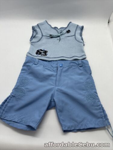1st picture of Bear Factory Blue Top And Pants With Chinese Motif And Scrunch Sides For Sale in Cebu, Philippines