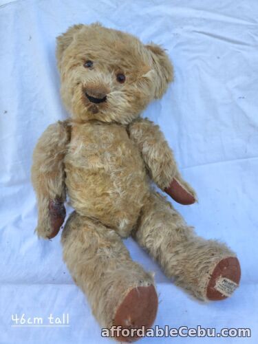 1st picture of Antique mohair Merrythought Teddy Bear 46cm England with label For Sale in Cebu, Philippines