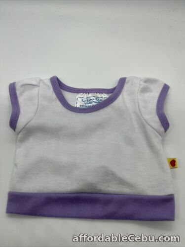 1st picture of Build A Bear White T Shirt With Purple Trim For Sale in Cebu, Philippines