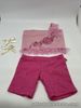 Build A Bear Pink Top, Pink Leggings With Pink Metallic Spots & Ear Bows