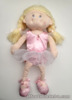 Baby Biz Ballerina Plush Doll 15" Pink Blonde Cloth Girl Tutu Soft Toy 171083
