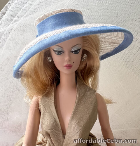 1st picture of Barbie Hat Made For Silkstone blue straw with ribbon OOAK For Sale in Cebu, Philippines