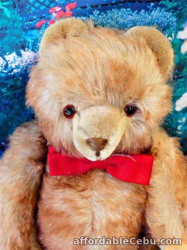 1st picture of Vintage 1940/50s Hermann Tipped Mohair Teddy Bear with Glass Eyes For Sale in Cebu, Philippines