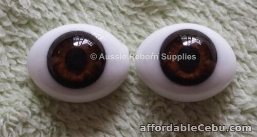 1st picture of 18mm Brown Oval Glass Eyes Reborn Baby Doll Making Supplies For Sale in Cebu, Philippines