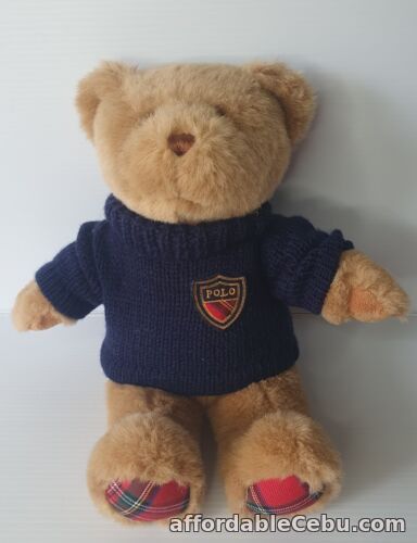 1st picture of Ralph Lauren Plush Teddy Bear 2008 Polo Knitted Sweater Tartan Print For Sale in Cebu, Philippines