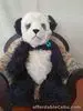 Vintage Mohair, weighted sitting Panda Bear 14 inches or 36 cms