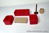 Arco vintage 1970s red living room dollhouse furniture set