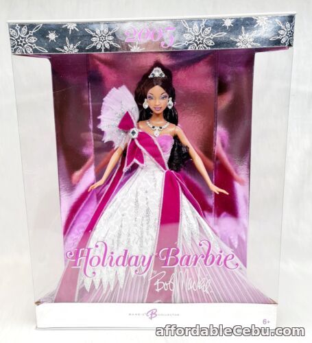 1st picture of Mattel Bob Mackie Holiday Barbie Burgundy Gown 2005 # H0178 (African American) For Sale in Cebu, Philippines
