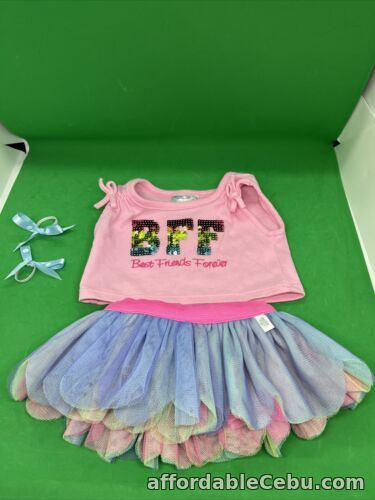 1st picture of Build A Bear Pink BFF Top, Pastel Layered Skirt & Ear Bows For Sale in Cebu, Philippines