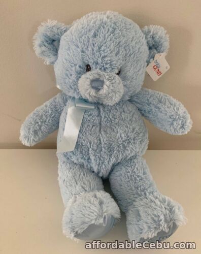 1st picture of BABY GUND - MY FIRST TEDDY Bear Blue Plush Soft Toy 35cm Satin Bow W/Tags For Sale in Cebu, Philippines