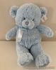 BABY GUND - MY FIRST TEDDY Bear Blue Plush Soft Toy 35cm Satin Bow W/Tags
