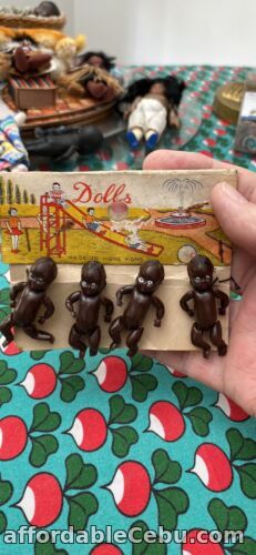 1st picture of vintage card of 4 tiny black celluloid dolls - Free Post Within Australia For Sale in Cebu, Philippines