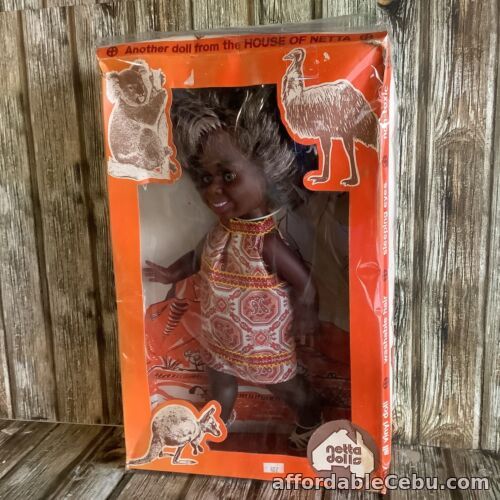 1st picture of ORIGINAL NETTA DOLL LITTLE ABORIGINAL GIRL DOLL - 1970s BOXED HOUSE of NETTA TOY For Sale in Cebu, Philippines