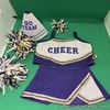Build A Bear Purple Cheer Leading Outfit With 2 Pom-poms And A Matching Ear Bow