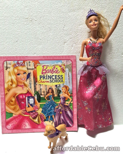 1st picture of Barbie  Princess Charm School Book  and  Barbie doll  and  prince  the  dog For Sale in Cebu, Philippines