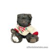 Russ Berrie Black Teddy Bear Plush Toy Barnaby Corduroy Paw Sweater Fuzzy Retire