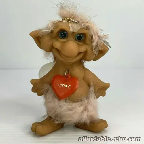 1st picture of Vintage J.N. Reisler Troll Doll Figure Denmark 10cm Norge Fur & Suction Cup 60s For Sale in Cebu, Philippines
