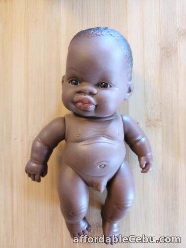 1st picture of Miniland AFRICAN BOY Baby Doll - Approx 21cm - Dark Skin, Anatomically Correct For Sale in Cebu, Philippines