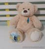 BUILD A BEAR 2012 SURFER FROM JAPAN BEIGE SURFBOARD ON CHEST SURFER ON FOOT