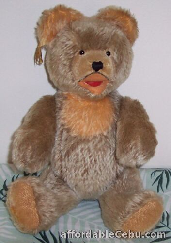 1st picture of Vintage Fechter Mohair Teddy Bear Austria c1950's Open Mouth Zotty with Ear Tag For Sale in Cebu, Philippines