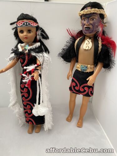 1st picture of pair of maori dolls- well made wahine & warrior- Unusual Pair For Sale in Cebu, Philippines