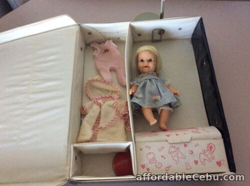 1st picture of Vintage 7"  Deluxe Reading "Suzy Cute" Baby Doll W/Carry Case ClothesToys ca1964 For Sale in Cebu, Philippines