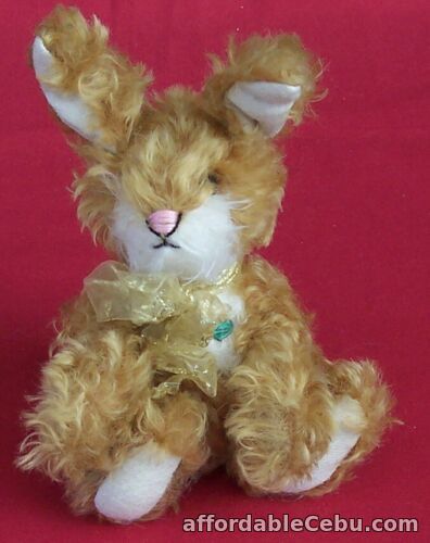 1st picture of Vintage Mohair Rabbit Martin Heart on Chest Metal Label Germany Jointed Toy For Sale in Cebu, Philippines