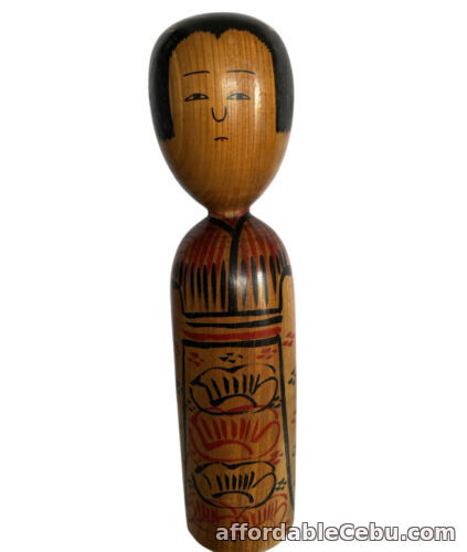 1st picture of Vintage Large, 42cm, Japanese Traditional Dento Kokeshi Doll Signed By Artist For Sale in Cebu, Philippines