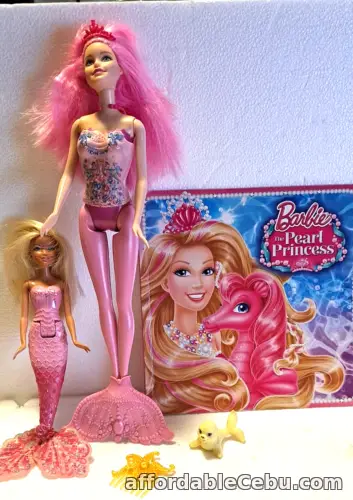 1st picture of Barbie the pearl princess book and barbie and skipper mermaid dolls preloved For Sale in Cebu, Philippines