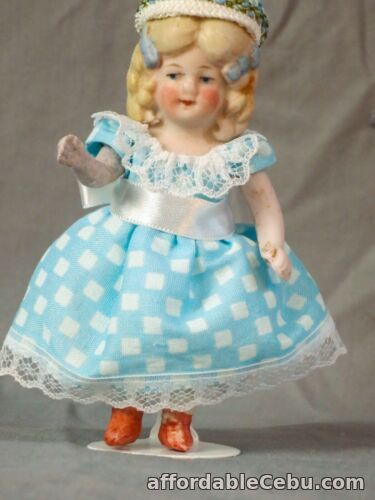 1st picture of Antique German 4 inches c1900 all bisque doll marked 8920 For Sale in Cebu, Philippines