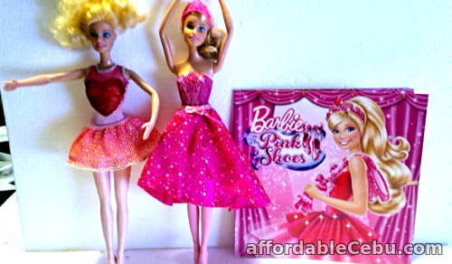 1st picture of Barbie in the pink shoes book and 2 x barbie dolls preloved For Sale in Cebu, Philippines