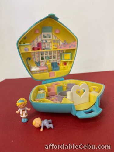1st picture of Vintage Polly Pocket - 1992 - Polly in the Nursery w 2 Original Dolls - Variant For Sale in Cebu, Philippines