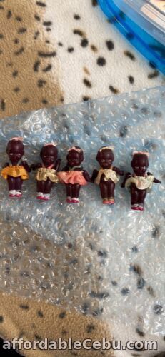 1st picture of 5 tiny vintage celluloid Little Black dollies - “ the dolly sisters “ For Sale in Cebu, Philippines