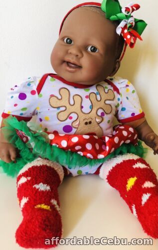 1st picture of Christmas Themed African American Berenguer  Doll AA Girl/Boy 3-6mths Life Size For Sale in Cebu, Philippines