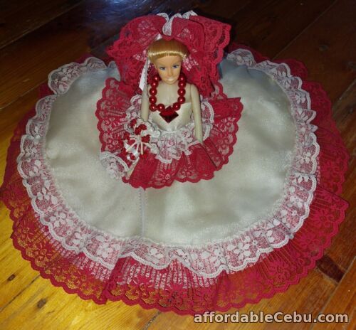 1st picture of Barbie Doll Vintage bruxelles France Beautiful Red White Lace Dress collectors For Sale in Cebu, Philippines
