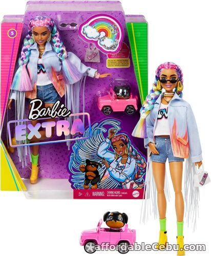 1st picture of NEW Mattel Barbie Extra Doll #4 - Long Fringe Denim Jacket For Sale in Cebu, Philippines