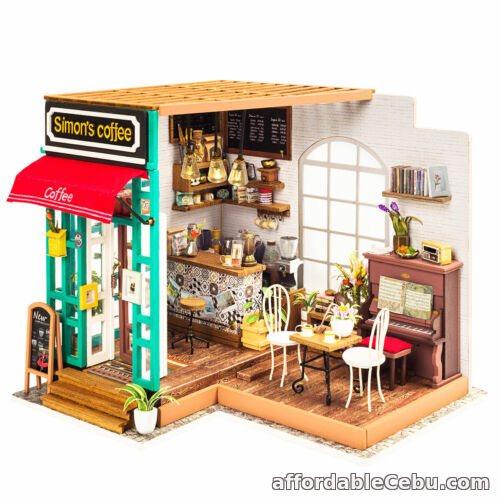 1st picture of Reduced for Clearance Robotime DIY Miniature House Simon's Coffee DG109 VIC For Sale in Cebu, Philippines