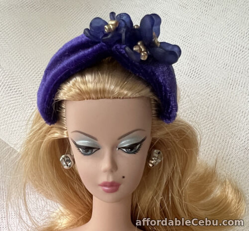 1st picture of Barbie Purple Velvet Headband with Purple flowers Handmade OOAK For Sale in Cebu, Philippines