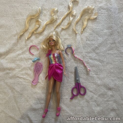 1st picture of Hairtastic Cut & Style Blonde 2012 Barbie Doll Used With Box W3910 Rare For Sale in Cebu, Philippines