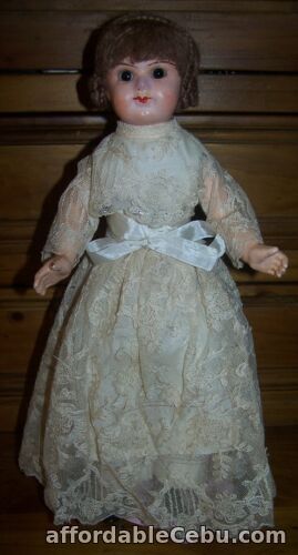 1st picture of ANTIQUE GERMAN DOLL - COMPOSITION OVER PLASTER? - CIRCA 1900 - 14" For Sale in Cebu, Philippines