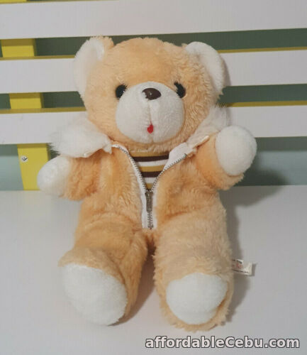 1st picture of YOSHI PET TEDDY BEAR ZIP UP SUIT VINTAGE TEDDY BEAR STRIPEY UNDERSHIRT 32CM For Sale in Cebu, Philippines
